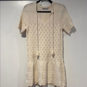 Zara Ivory Crochet Dress